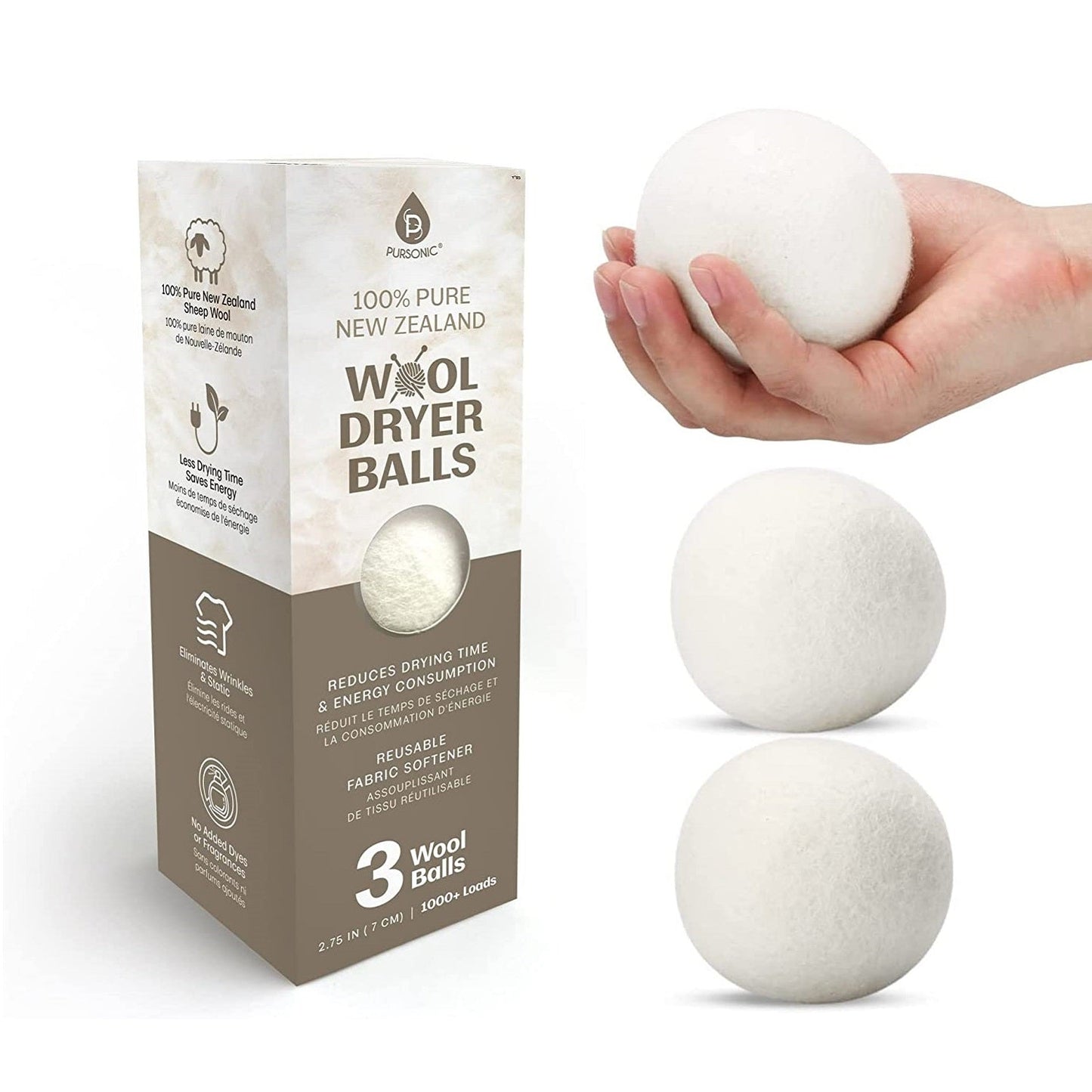 100% Pure New Zealand Wool Dryer Balls-0