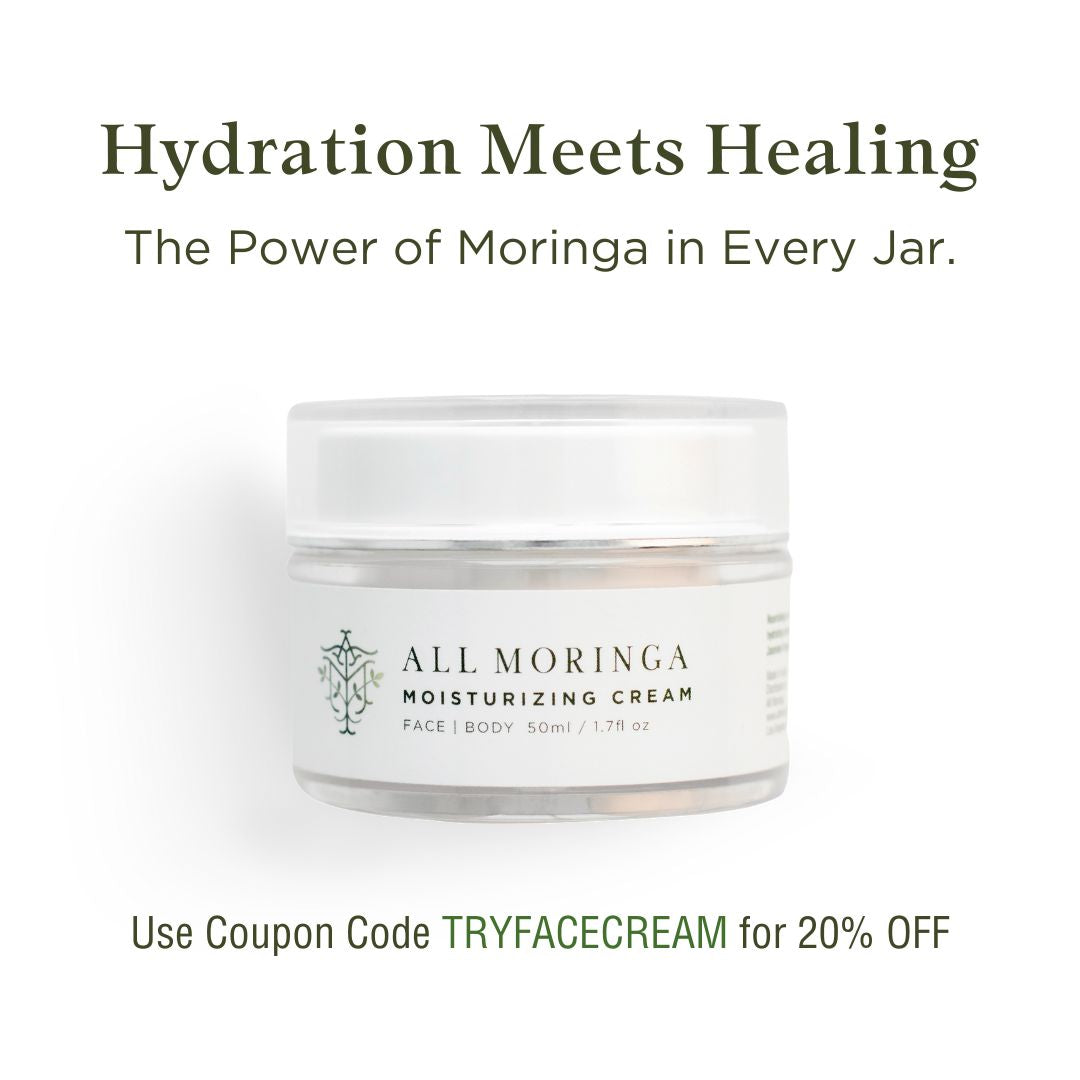 All Natural Moringa Face Cream – Lightweight Moisturizer for Sensitive Skin – Hydrating & Nourishing Formula-1