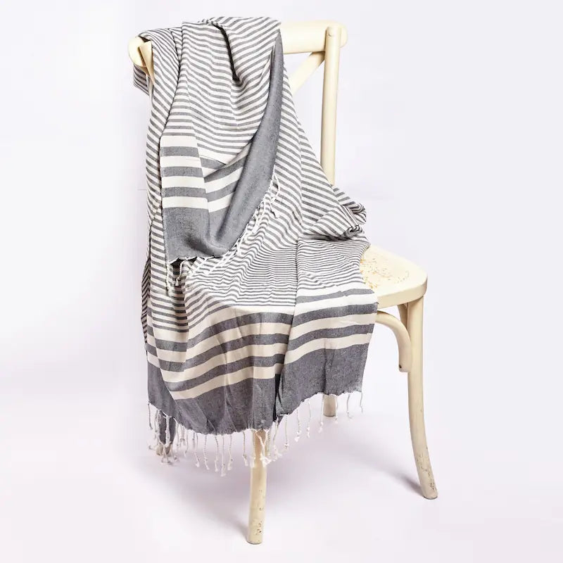 Fethiye Striped Blanket Throw