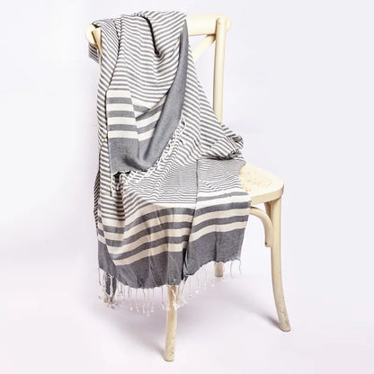 Fethiye Striped Blanket Throw
